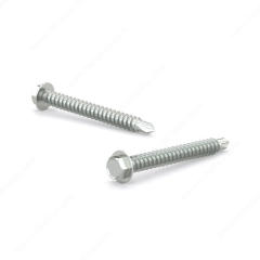 SELF-DRILLING TEK SCREW, HEX HEAD WITH WASHER, #10 1-1/2IN, 6PK BLISTER