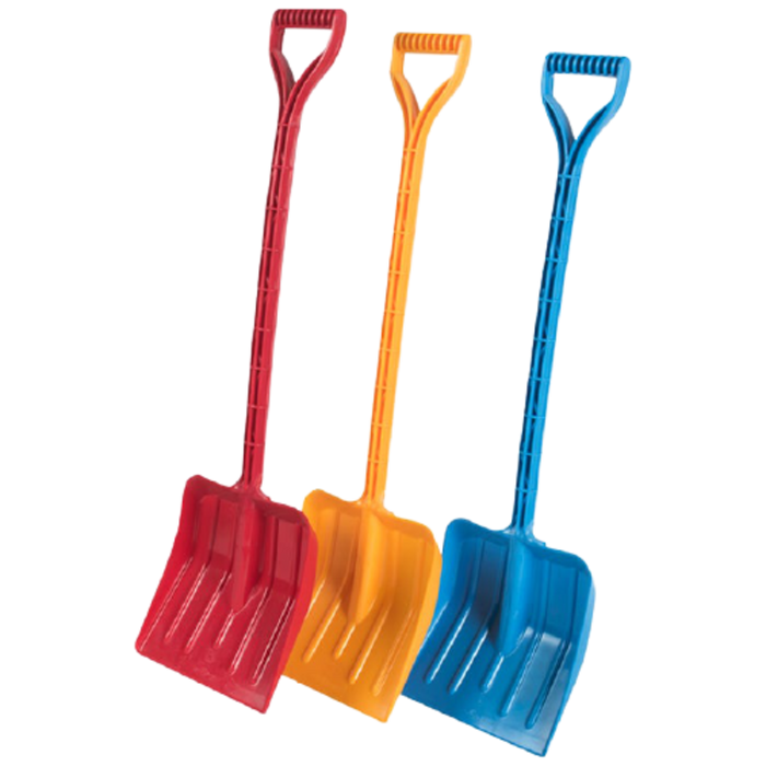 KIDS SNOW SHOVEL, 9 IN W BLADE, 10-3/8 IN L BLADE, SQUARE POINT BLADE