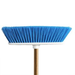 JUPITER HEAVY DUTY FLAT INDOOR MAGNETIC BROOM WITH 48IN WOOD HANDLE