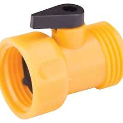 SHUT-OFF VALVE, 3/4 IN, FEMALE, 1 -PORT/WAY, PLASTIC