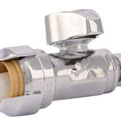 SHARKBITE STOP VALVE, 1/2 X 1/4 IN CONNECTION, COMPRESSION, 200 PSI PRESSURE