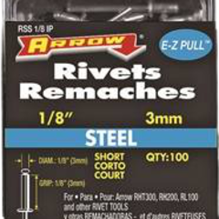 RIVET SHORT STEEL 1/8X1/8IN - RSS1/8IP