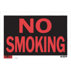SIGN - NO SMOKING 8X12IN