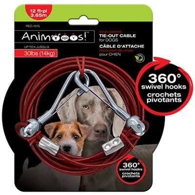 DOG TIE OUT VINYL COATED-12FT