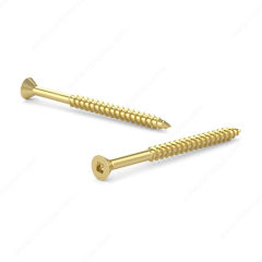 BRASS WOOD SCREW, FLAT HEAD, #6 1/2IN, 100PK
