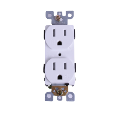 DECORA DUPLEX RECEPTACLE T/R 15A