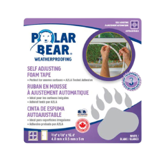SELF ADJUSTING FOAM TAPE 3/16INX1/2INX16.4FT WHITE (3003SPB)