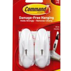 3M COMMAND WIRE HOOKS 2PK