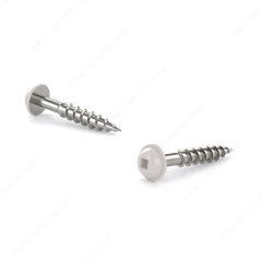 WOOD SCREW, WHITE PAN WASHER, COURSE THREAD, #8 1-1/8IN, 400PK