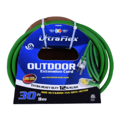 OUTDOOR EXTENSION CORD SJEOW 12/3 1-OUTLET LIGHTED