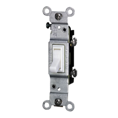 TOGGLE SWITCH SINGLE 15A WHITE