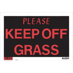 SIGN - PLEASE KEEP OFF GRASS  8X12IN