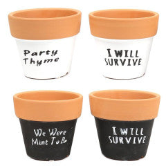 GARDEN CERAMIC POT FUNNY SAYINGS