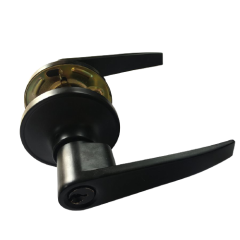TOUGH GUARD DOOR LOCK LEVER ENTRY BLACK STRAIGHT HANDLE