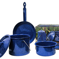 CAMPWARE 6PCS ENAMEL BLUE