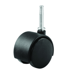 CASTER TWIN WHEEL PLASTIC 1 5/8IN BLK
