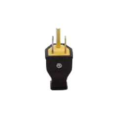 COOPER INDUSTRIES SA399 PLUG, 125 VAC, 15 A, 2 P, 3 W, THERMOPLASTIC