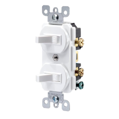 (271) DOUBLE SWITCH WHITE