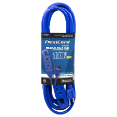 BLOCK HEATER EXTENSION CORD OUTDOOR SJTW 16/33 TAP BLUE